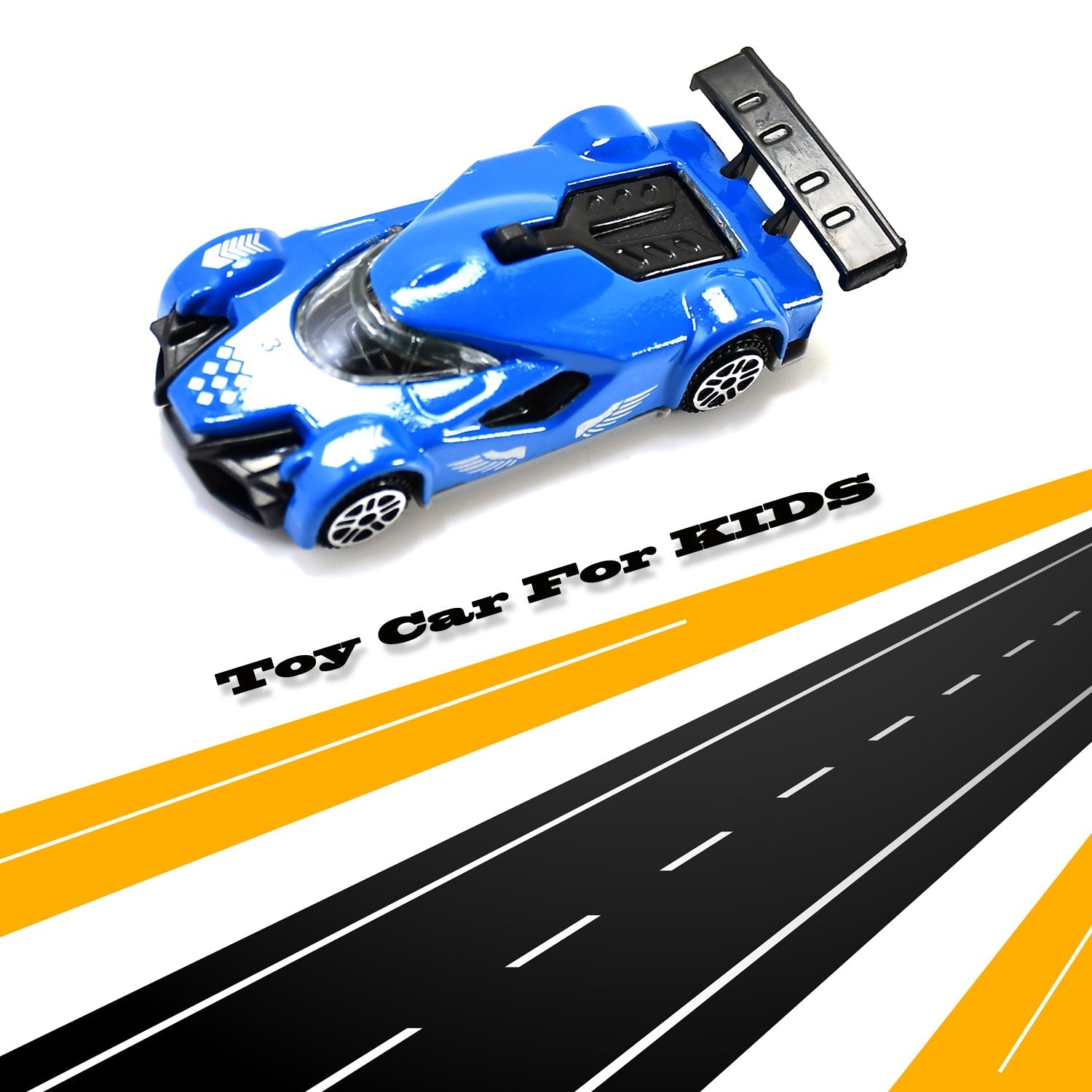 Metal die-cast toy car, street racer, detailed view Metal die-cast toy car, street racer, detailed view